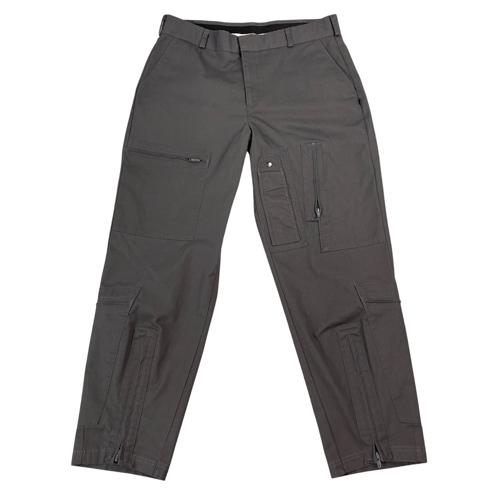 Gibson & Barnes Tactical Flight Pants Men 38x32 Gray Multi-Pocket Cargo USA Made